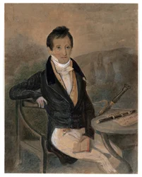 Retrato del flautista Jean-Louis Tulou