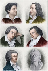 Retratos de Friedrich von Schiller (1759-1805), poeta y escritor alemán