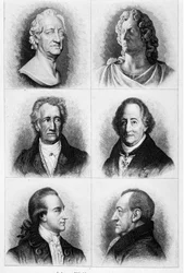 Retratos de Goethe. Sd. grabado del siglo XIX.