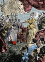 La Reina Isabel I (1530-1603) nombrando caballero a Francis Drake (1540-96)