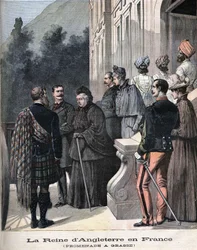 Reina Victoria en Grasse, Francia en abril de 1891