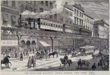 Ferrocarril elevado en la 3ª Avenida, Nueva York