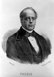 Risorgimento: retrato de Carlo Poerio (1803-1867), revolucionario italiano. Grabado del siglo XIX.