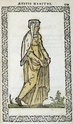 Mujer romana - en "Habits et effigies" de Jean Slupérino