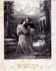 Rosina Stoltz y Gilbert Duprez en el Acto IV de “La Favorita” de Gaetano Donizetti. 1840.