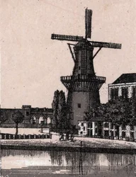 Róterdam, Holanda: Molino de viento holandés. en "El mundo ilustra 168 vistas" Sin fecha (finales del siglo XIX)
