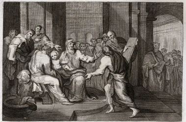 Biblia de Royaumont, Nuevo Testamento: Circuncisión de Jesucristo. Ilustración de 1811.