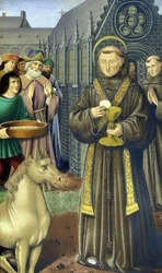 San Antonio de Padua - según el Libro de Horas de Ana de Bretaña
