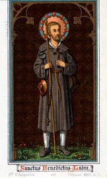 San Benito de Nursia (nacido en Nurcia en Umbría alrededor de 480 - 527) como peregrino