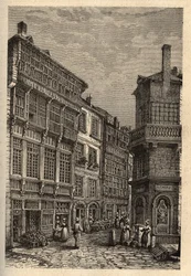 Saint Malo (Saint-Malo) casa de Duguay Trouin (René Dugay-Trouin) - grabado en “PATRIE” - DESCRIPCIÓN PICTÓRICA DE FRANCIA EN 6 VOLÚMENES POR LUCIEN HUARD - finales del siglo XIX