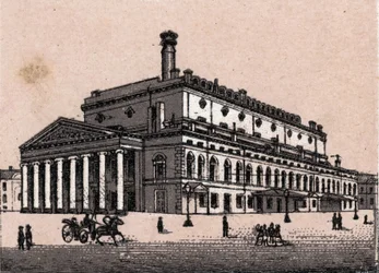 San Petersburgo, Rusia: vista del Gran Teatro en San Petersburgo en "El mundo ilustra 168 vistas" Sin fecha (finales del siglo XIX)