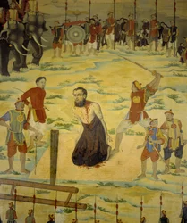San Pedro Dumoulin Borie, mártir en Dong Hoi, Tonkín en 1838. Pintura anónima del siglo XIX