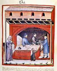 Venta de sal, extracto de Tacuinum Sanitatis