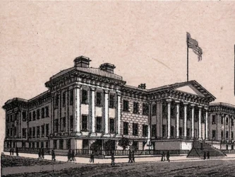 San Francisco, EE.UU.: vista de la Casa de la Moneda de los Estados Unidos. en "El mundo ilustra 168 vistas" Sin fecha (finales del siglo XIX)