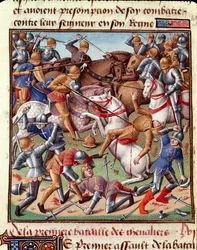 Escena de batalla. Miniatura en 
