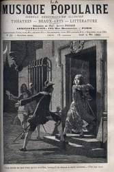 Escena de “El siciliano o el amor pintor”, comedia de Molière (1622-1673). Hali, el bufón de Araste, distrae la atención de Don Pedre, el celoso, para permitir que los amantes Araste e Isidore se encuentren. (Acto I, escena XII)