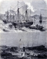Búsqueda de galeones españoles naufragados en la Bahía de Vigo en 1702. Siglo XIX