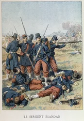 El sargento Blandan murió durante la conquista de Argelia en 1842 - en "Histoire de France"