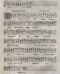 Partitura de Psalmi Poenitentiales de Roland de Lassus (1604)