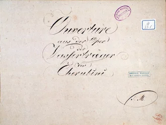 Partitura de Los dos días (obertura), ópera de Luigi Cherubini