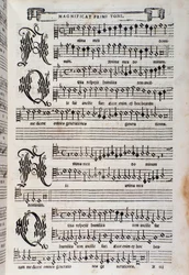 Página de partitura del Magnificat de Giovanni Animuccia