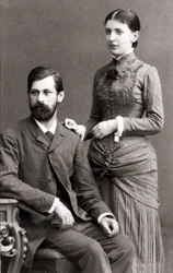 Sigmund Freud y su esposa Martha Bernays en junio de 1885.