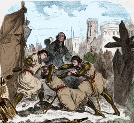 Simón IV de Montfort murió (1150-1218) aristócrata francés, en el sitio de Toulouse en 1218