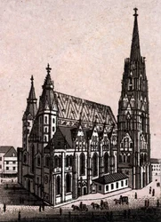 Catedral de San Esteban en Viena, Austria en “El mundo ilustrado 168 vistas” Sin fecha (finales del siglo XIX)