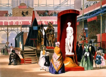 Estatua del esclavo griego en la Exposición Mundial de Londres