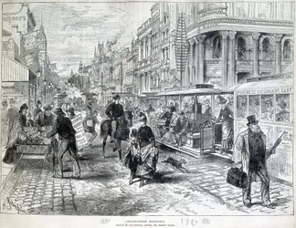 Escenas de calle, Collins Street en Melbourne en 1889