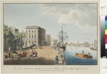 Jardín de Verano y Casa de De Ribas en el río Neva