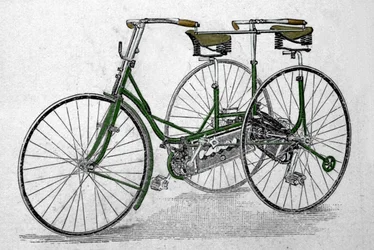 Modelo de triciclo tándem.