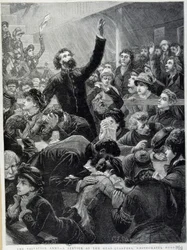 El Ejército de Salvación - Distribución en la sede de Whitechapel Road en 1881