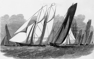 Las regatas de Cowes: Yates en el Hyde Pass - Bibl. de las artes decorativas