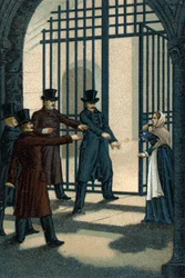 Los Cuatro Sargentos (Bories, Pomier, Raoulx y Goudin) de La Rochelle acusados bajo la Restauración de querer derrocar la monarquía y guillotinados en 1822. Su crimen es pertenecer a la Carbonería.