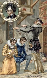 Los hugonotes, de Giacomo Meyerbeer. Cromo de finales del siglo XIX