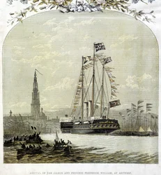 El puerto de Amberes en 1858