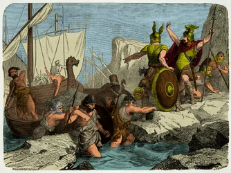 Los vikingos desembarcan en la costa francesa en 911