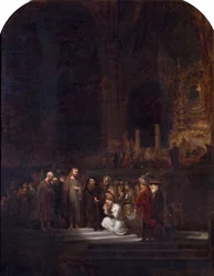 La mujer sorprendida en adulterio (después de Rembrandt), c.1845