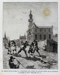 Los agentes estaban apostados en el Pont Neuf, para detener a aquellos que no podían justificar su derecho