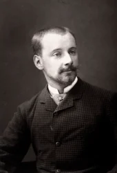 El artista Albert Maignan fotografiado con motivo del Salón de París de 1881