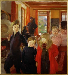 La familia del artista: Albert Besnard, su suegra Mme (pintura sobre lienzo)