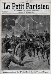 El asesinato del presidente de la República Sadi Carnot (1837-1894) por el anarquista italiano Sante Caserio el 24 de junio