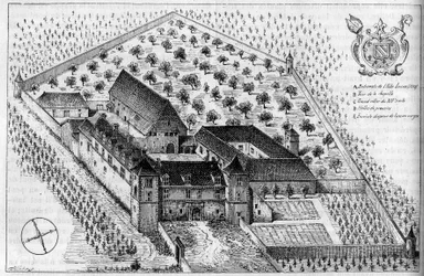 Los edificios de Clos de Vougeot (Cote d