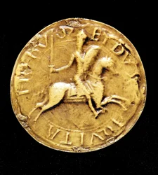El contrasello de Luis VII de Francia, representándolo a caballo