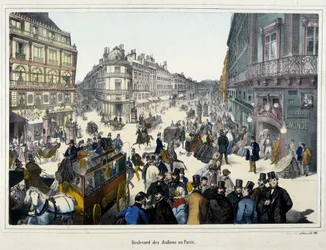 La multitud en el bulevar de los Italianos