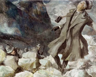 La muerte del general Antonio Cantore en los montes Tofane, 20 de julio de 1915 (Pintura)