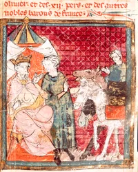 La despedida del caballero Roldán a su tío Carlomagno (742-814)