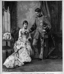 La infanta de España Doña María de la Paz (1862-1946) y el Príncipe Luis II de Baviera (Ludwig Otto Frederik Wilhelm von Wittelsbach)