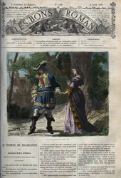 La última entrevista de Marie Mancini (1639-1715) con Luis XIV (1638-1715) antes de su partida de la corte a Brouage el 22 de junio de 1659, el exilio organizado por el Cardenal Mazarin para mantenerlo alejado del rey - Ilustración tomada de “Viscount of B